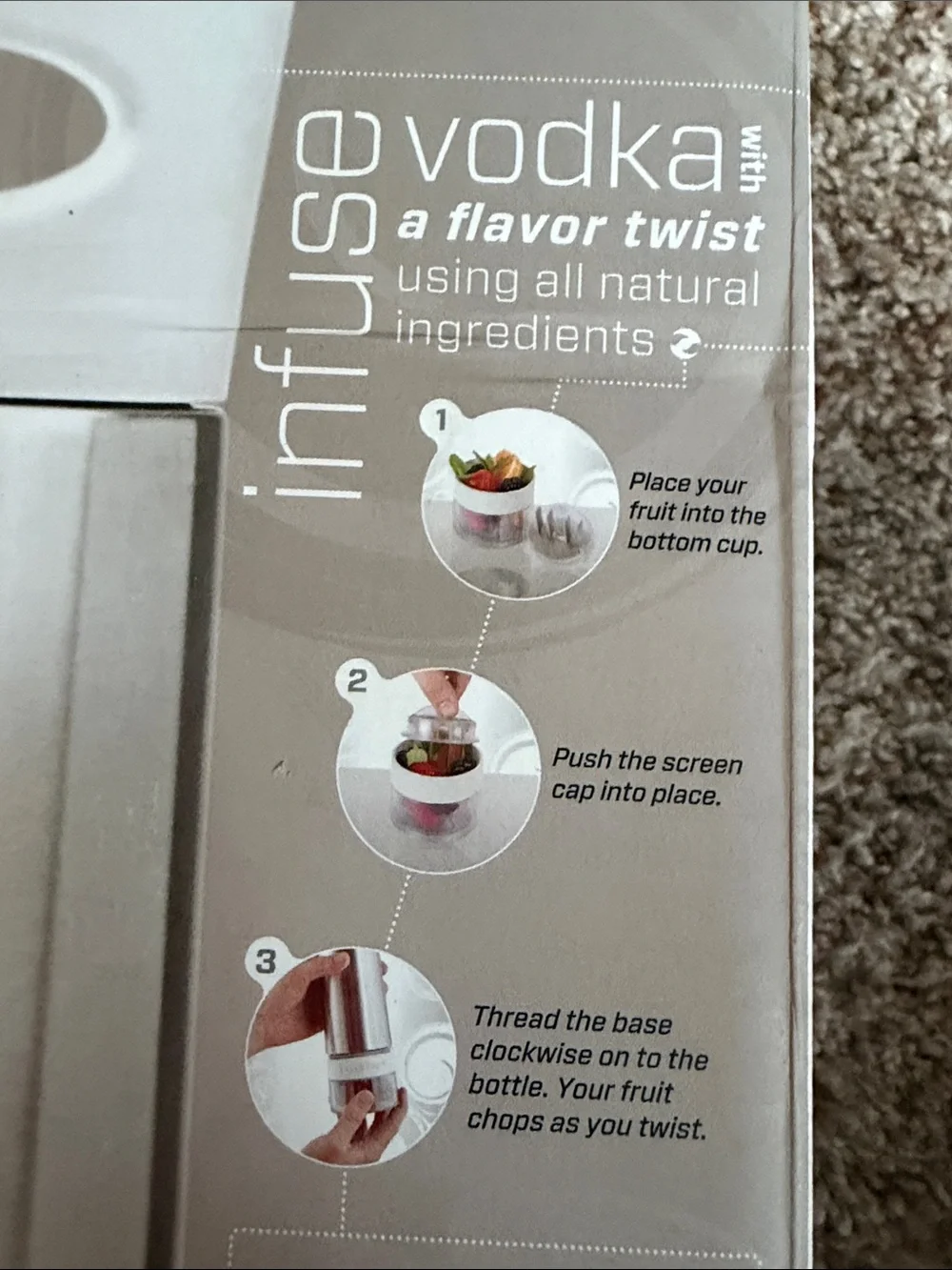 NIB Vodka zinger - infuse vodka with fruit!